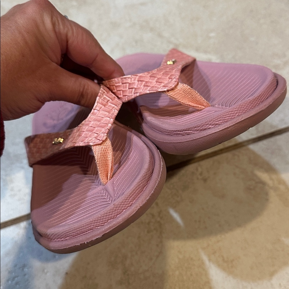 Kuailu Pink Comfortable Orthotic Sole Flip Flops Sandals Arch Support 6 - Picture 4 of 7